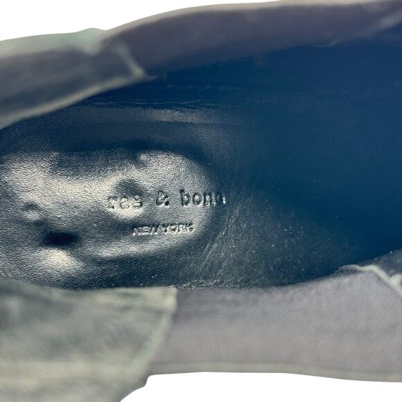 Rag & Bone Walker Boot Napa Leather Chelsea SZ 38.5 Women's Black Chic Classic - Picture 9 of 10